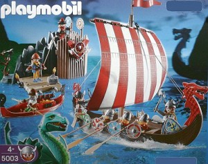 Playmobil-Wikingerschiff (Verpackungskarton, Artikelnr. unkenntlich gemacht)