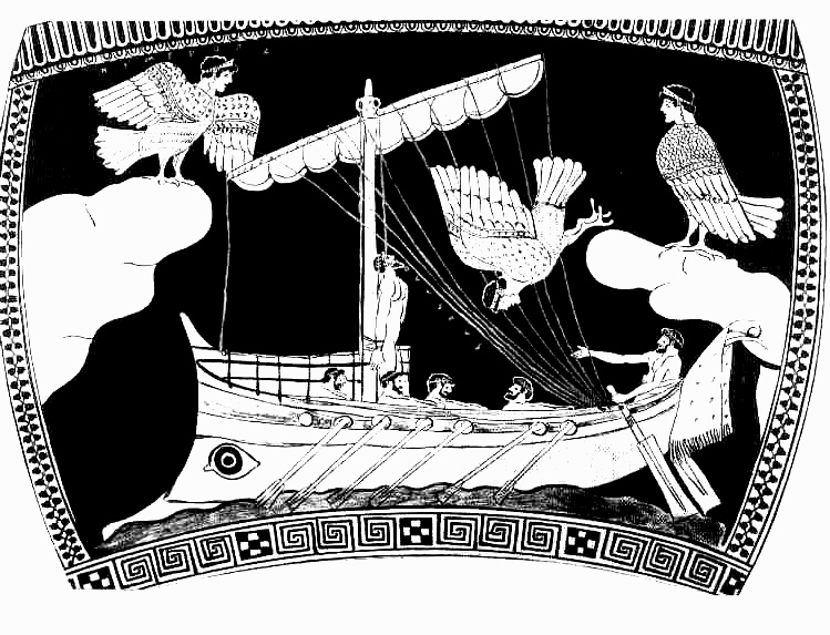 Odysseus und die Sirenen - nach einem Vasenbild
